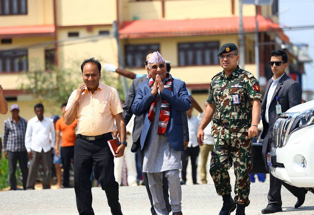 प्रधानमन्त्री ओली धनगढीमा