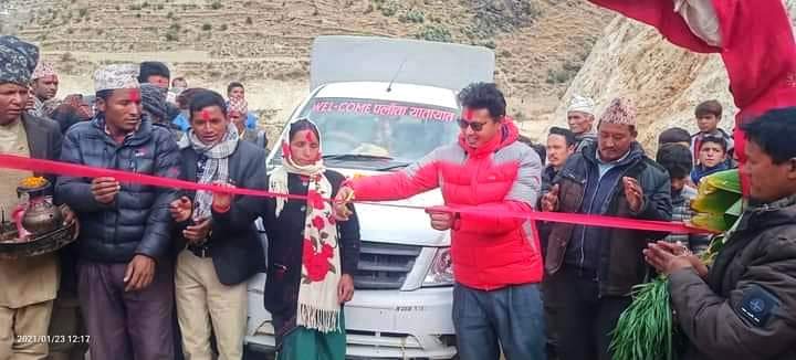 पलाँताकाे नाइवाडामा गाडी,अध्यक्षद्वारा उदघाटन