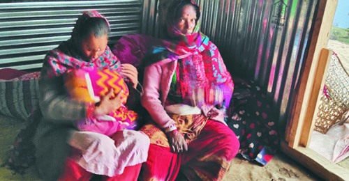 पहिरोपीडित परिवार छाप्रो र गोठमा